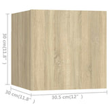 4 Piece TV Cabinet Set Sonoma Oak Engineered Wood 3079050