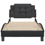 Bed Frame without Mattress "Zadar" Black 90x190 cm Single Faux Leather 3208149