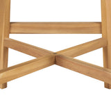 Bar Chair Set of 2 Brown Solid acacia wood Standard Footrest 44229