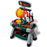Kids'/Children's Playroom Toy Workbench with Tools Green Grey 80112