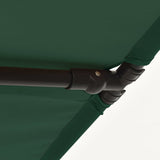 Garden Parasol Green Aluminium Medium Rotatable Garden Parasol 47328