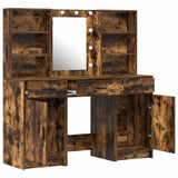 Dressing Table Set with Drawer 3 pcs Smoked Oak Engineered Wood 3334294