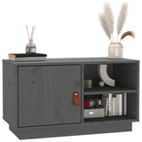 TV Cabinet Grey 70x34x40 cm Solid Wood Pine 818237