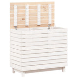 Laundry Basket White 88.5x44x76 cm Solid Wood Pine 832324