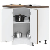 Kitchen Corner Base Cabinet "Porto" Brown Oak Engineered Wood 853994
