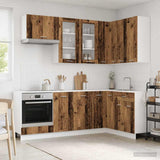 Kitchen Unit LYON 8 pcs Old Wood Engineered Wood 3438513