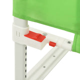 Toddler Safety Bed Rail Green 120x25 cm Fabric 10191