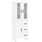Highboard White 69.5x34x180 cm Engineered Wood 3198689