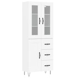 Highboard White 69.5x34x180 cm Engineered Wood 3198689