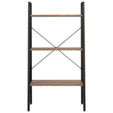 3-Tier Standing Shelf Dark Brown and Black 56x35x108 cm 336362