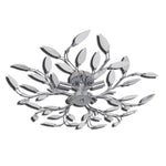 ZNTS Transparent&White Ceiling Lamp Acrylic Crystal Leaf Arms 5 E14 Bulbs 241476