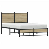 Metal Bed Frame without Mattress Sonoma Oak 120x200 cm 4007884