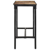 7 Piece Bar Set Solid Rough Wood Mango and Metal 3216413