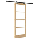 Sliding Door ORKDAL Natural and Black 78 x 202 cm 3332159