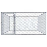 Outdoor Dog Kennel Galvanised Steel 2x2x1 m 170819
