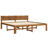 Double Bed Frame with Headboard ROSTOCK Natural 180 x 200 cm 3405468