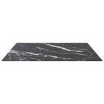 ZNTS Table Top Black 70x70 cm 6 mm Tempered Glass with Marble Design 322272