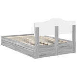 Storage Bed Grey Sonoma 120 x 200 cm Engineered Wood 3413115