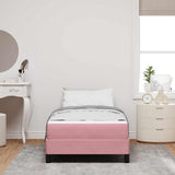 Box Spring Bed with Mattress Pink 90 x 210 cm Fabric 3398730