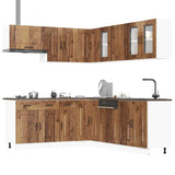 ZNTS 11 Piece Kitchen Cabinet Set Kalmar Old Wood Engineered Wood 3314919