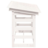 Firewood Rack White 108x64.5x78 cm Solid Wood Pine 822443