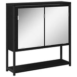 Bathroom Furniture Set 4 pcs Black oak Engineered wood 3334406