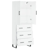 Highboard White 69.5x34x180 cm Engineered Wood 3195867