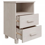Bedside Cabinets HAMAR 2 pcs White 40x35x62 cm Solid Wood 340417