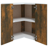 Hanging Corner Cabinet Lyon Smoked Oak 57x57x60 cm Engineered Wood 815597