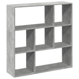 Room Divider Bookcase Concrete Grey 102x29x103.5 cm Engineered Wood 858051