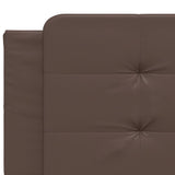 Bed Frame with LED without Mattress "Zadar" Brown 200x200 cm 3214133