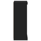 Sideboard Black Engineered wood, glass Sideboard Rectangular 836729