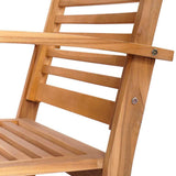 Chair 2 Piece Brown 65 x 60 x 76.5 cm Solid Teak Wood 42006402