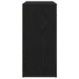 Sideboard with Drawer Black Oak 80 x 33 x 70 cm Engineered Wood 862801