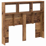 Headboard with Shelf Old Wood 120 x 17 x 102 cm Engineered Wood 869111