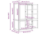 Storage Furniture Set with Storage Brown Engineered wood 3328630