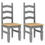 Dining Chairs 2 pcs Corona Grey 42x47x107 cm Solid Wood Pine 4005724