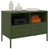 TV Cabinets 2 pcs Olive Green 68x39x50.5 cm Steel 843051