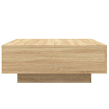 Coffee Table with LED Lights Sonoma Oak 80x80x31 cm 836590