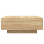 ZNTS Coffee Table with LED Lights Sonoma Oak 80x80x31 cm 836590