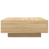 ZNTS Coffee Table with LED Lights Sonoma Oak 80x80x31 cm 836590