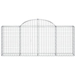 Arched Gabion Baskets 10 pcs 200x30x80/100 cm Galvanised Iron 3146097