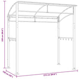 BBQ Gazebo 215x150x220 cm Anthracite Steel 48603