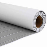 Boat Mat Striped Light Grey with White 240 x 90 x 0.5 cm EVA 42008464