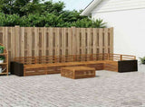 Outdoor Sofa Set 7 pcs Natural 79 x 79 x 37 cm 3383452