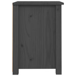 ZNTS Bedside Cabinet Grey 40x35x49 cm Solid Wood Pine 813713