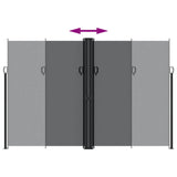 Retractable Side Awning Black 220x600 cm 4004669