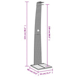 Outdoor Shower Grey 55x60x224 cm Poly Rattan and Acacia Wood 368210