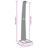 Outdoor Shower Grey 55x60x224 cm Poly Rattan and Acacia Wood 368210
