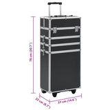 Make-up Trolley Aluminium Black 91815